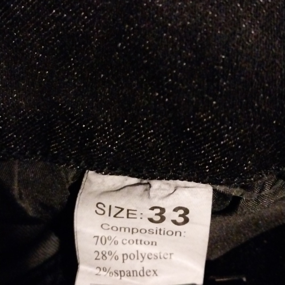 BWQ Womens Black High Waisted Denim Stretch Short NWT Size 33 - Picture 7 of 9